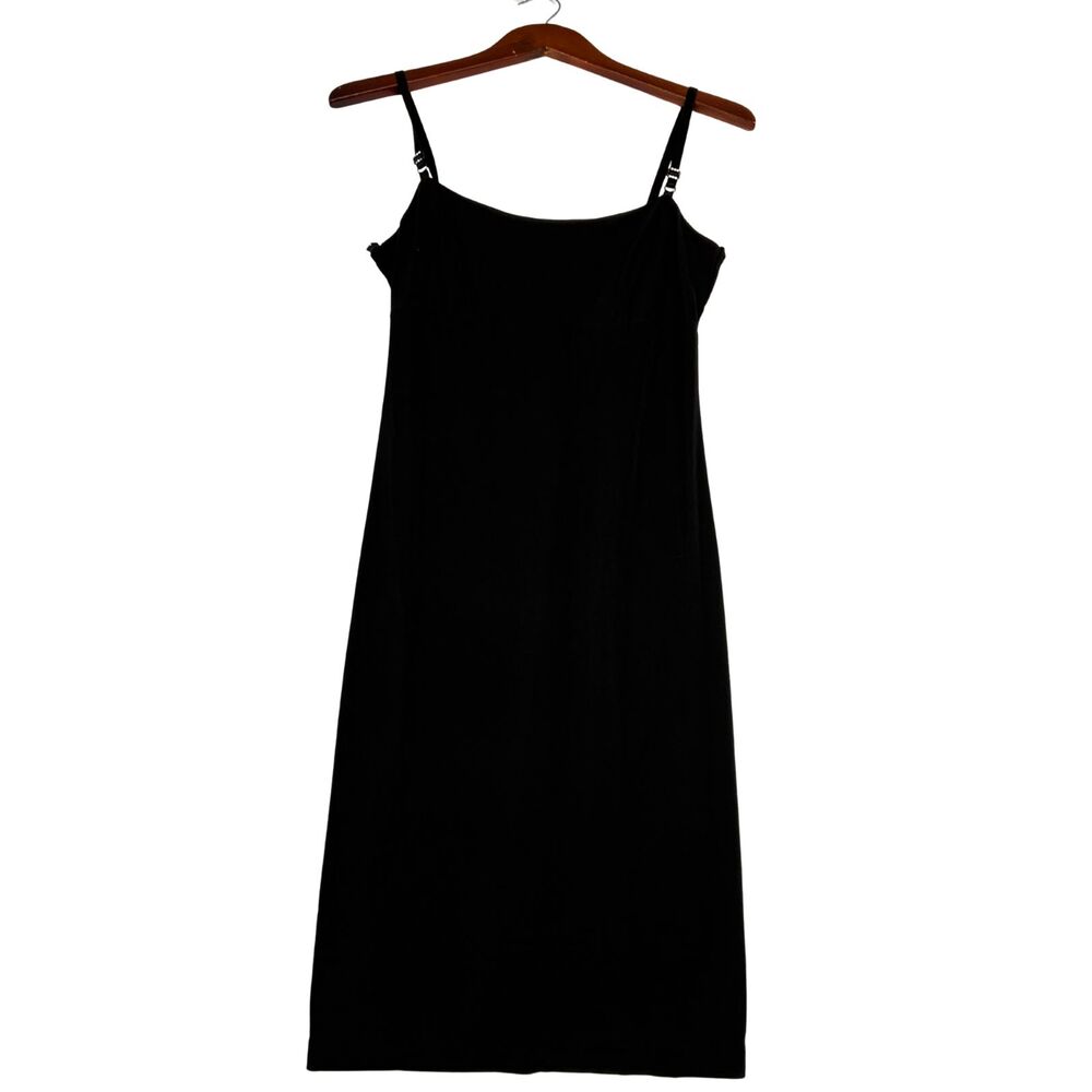 Jodi Kristopher Black Spaghetti Strap Midi Dress Womens M Adjustable Straps USA